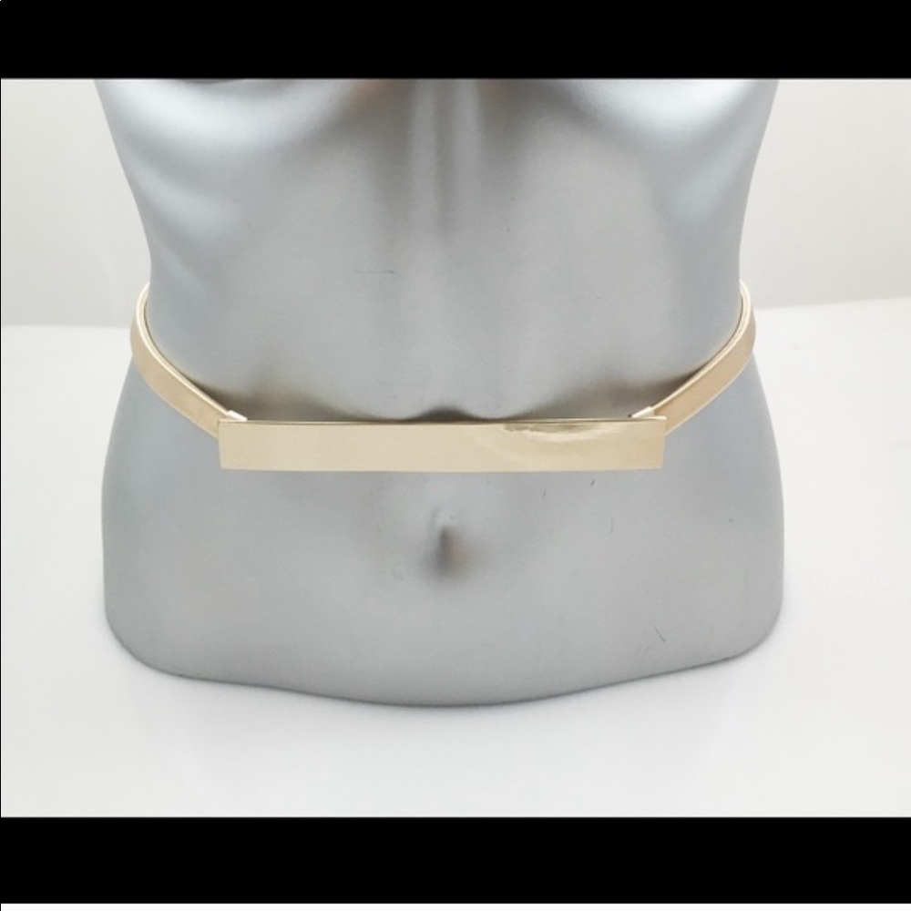 NEW GOLD PLATE SKINNY SLINKY STRETCH BELT